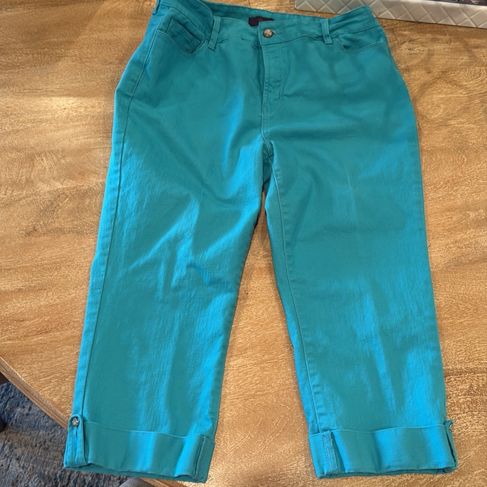 NYDJ Blue Ankle Cropped Jeans